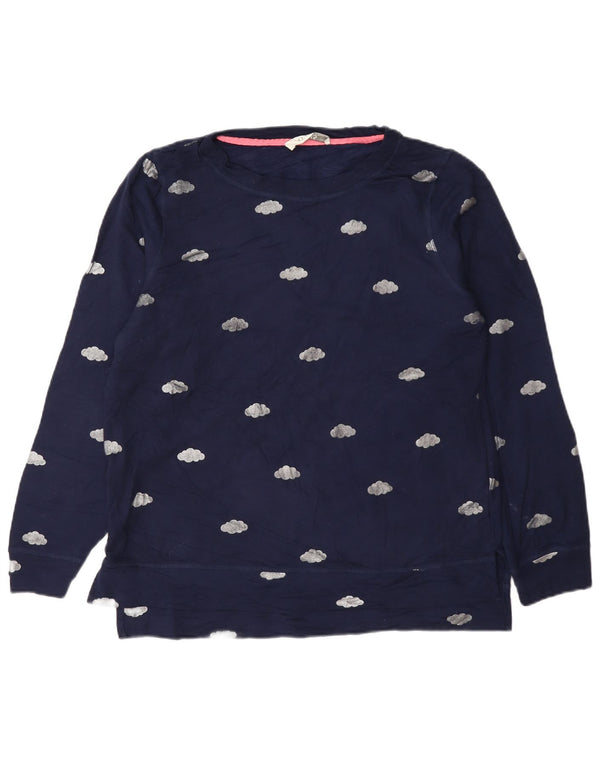 Oasis Womens Grafisk Oversized Sweatshirt Jumper UK 10 Small Navy Blue