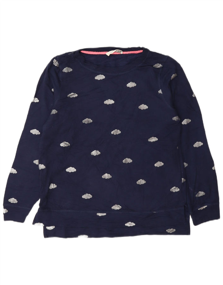 Oasis Womens Grafisk Oversized Sweatshirt Jumper UK 10 Small Navy Blue