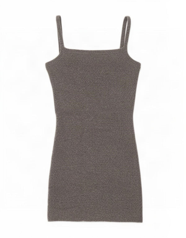 Zara Womens Knit Slip Dress UK 8 Small Grey