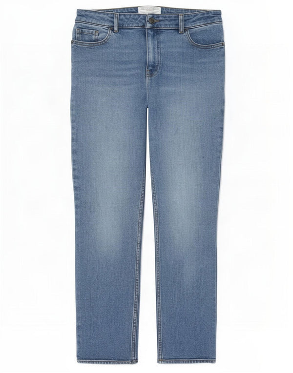 Fat Face Kvinders Kæreste Højtaljede Slim Jeans UK 10 Small W27 L27 Blue