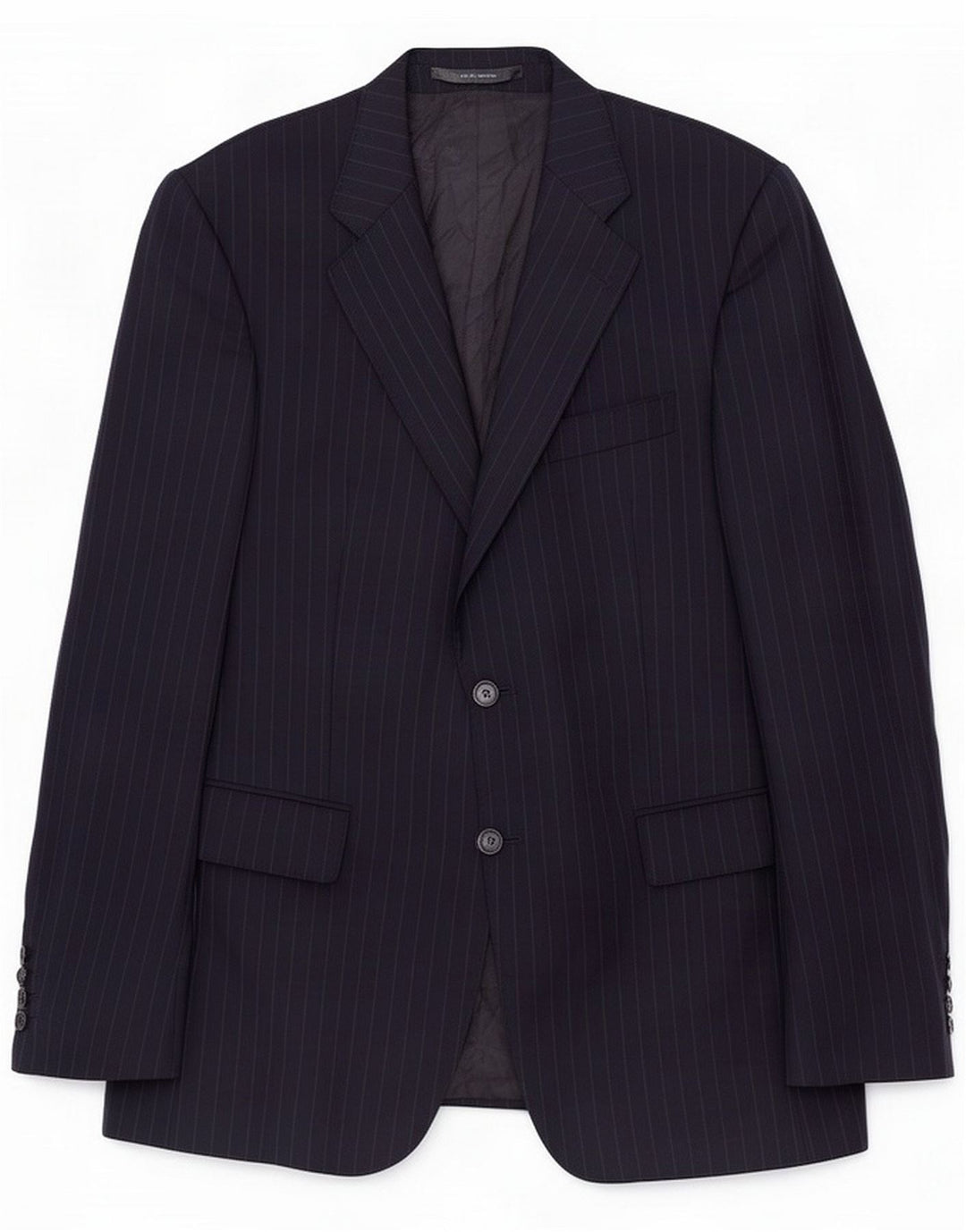 Jaeger Blazerjakke til mænd med 2 knapper UK 40 Large Navy Blue Pinstripe