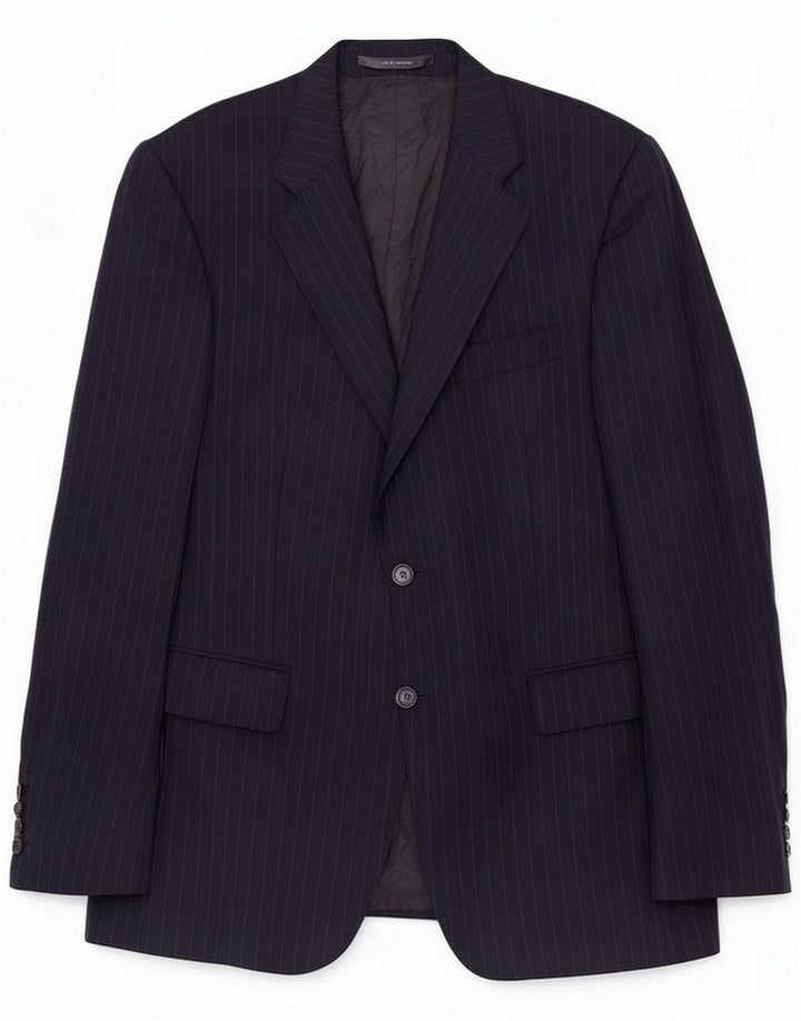 Jaeger Blazerjakke til mænd med 2 knapper UK 40 Large Navy Blue Pinstripe