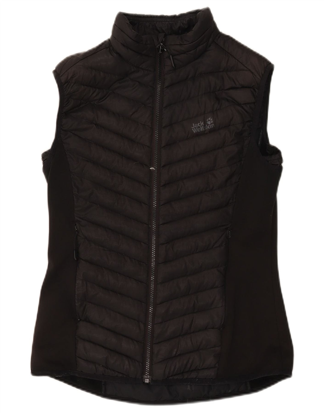 Jack Wolfskin Womens Polstret Gilet UK 12 Medium Black Polyester