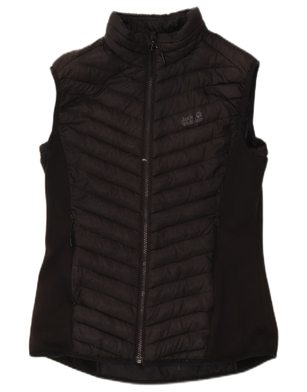 Jack Wolfskin Womens Polstret Gilet UK 12 Medium Black Polyester