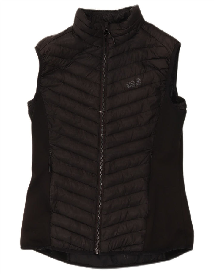 Jack Wolfskin Womens Polstret Gilet UK 12 Medium Black Polyester