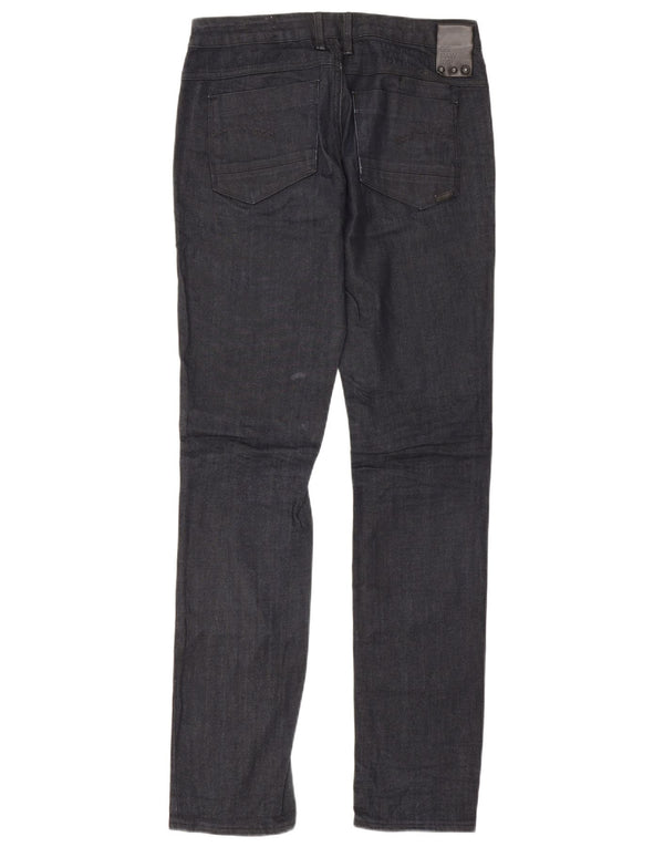 G-Star Dame 3301 Straight Jeans W31 L34 Marineblå Bomuld