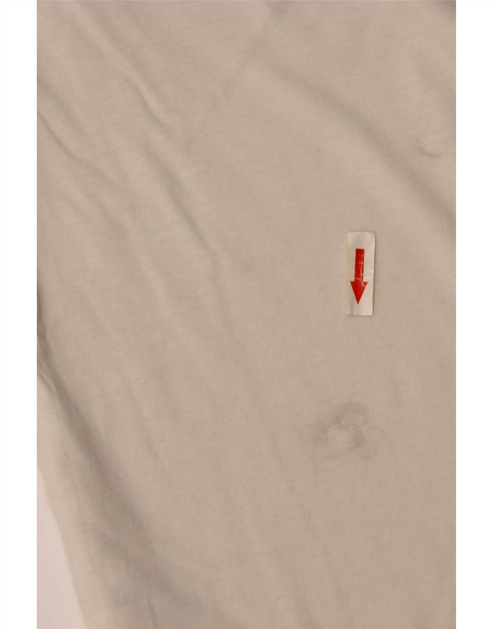 Levi's Dame Grafisk T-Shirt Top UK 14 Medium Hvid Bomuld