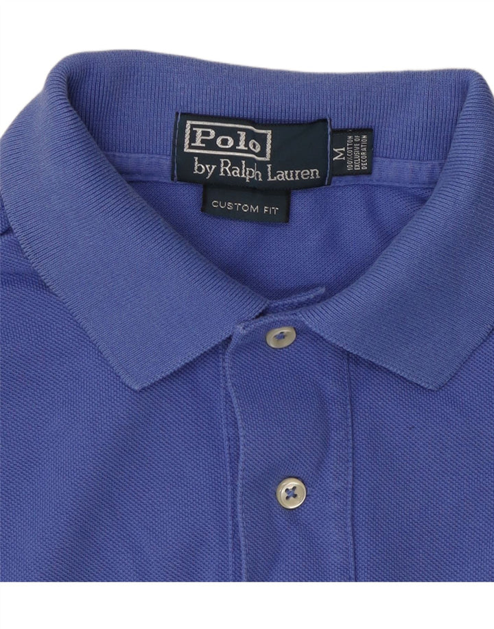POLO RALPH LAUREN Herre Grafisk Custom Fit Polo Shirt Medium Blue Bomuld