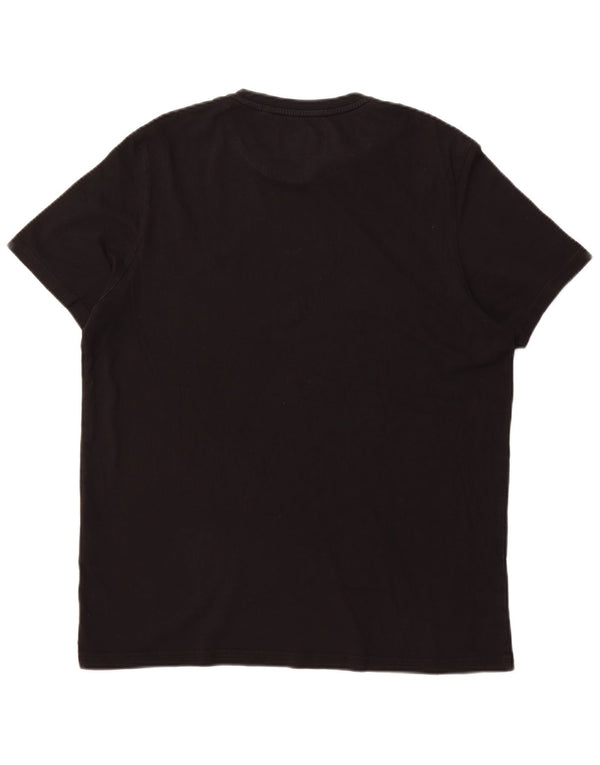 LYLE & SCOTT Herre T-Shirt Top XL Sort Bomuld