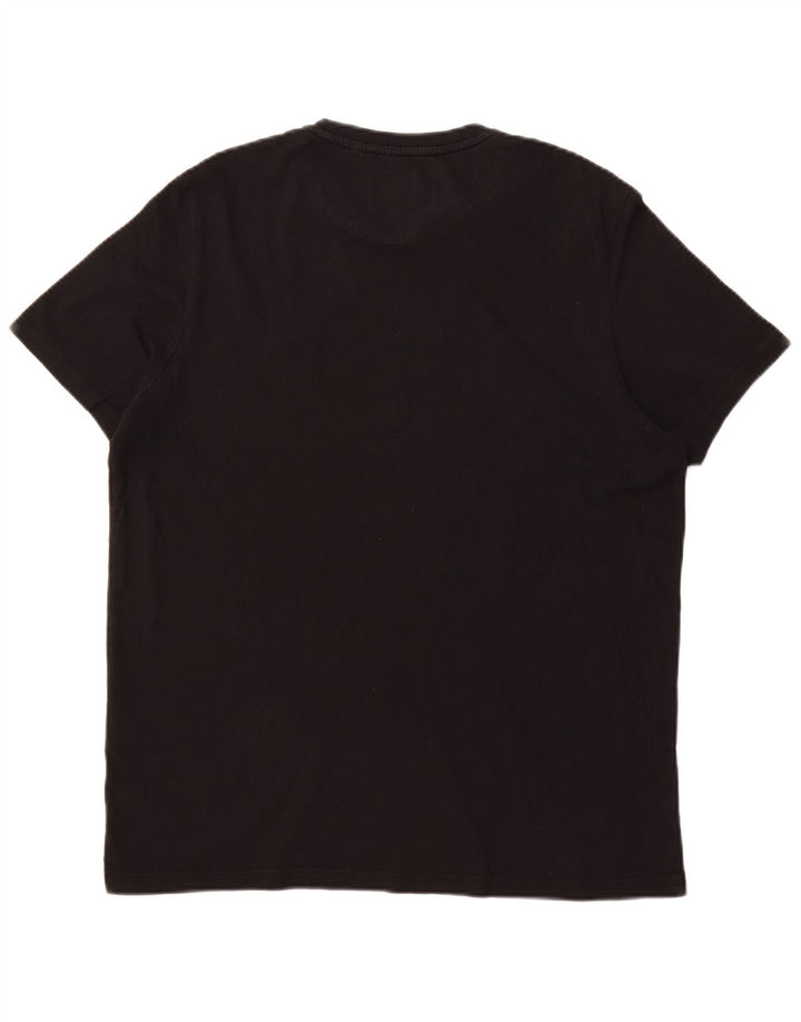 LYLE & SCOTT Herre T-Shirt Top XL Sort Bomuld