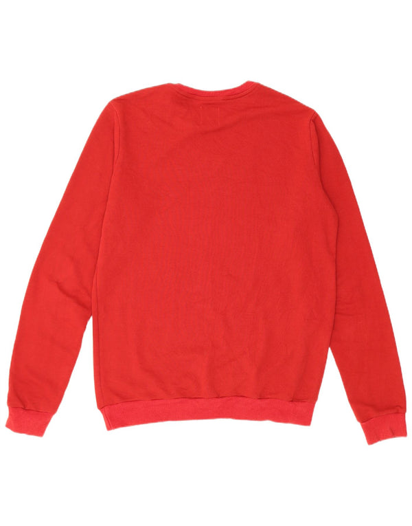 Zara Herre Grafisk Sweatshirt Jumper Medium Rød Bomuld