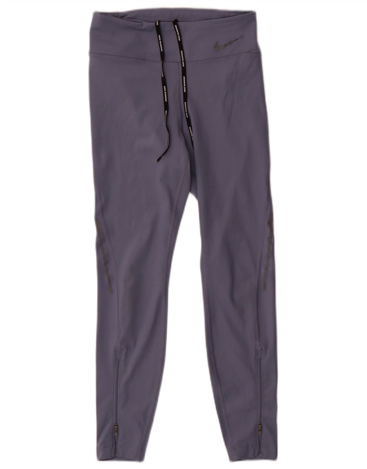 Nike Dame Leggings UK 10 Small Purple Polyester