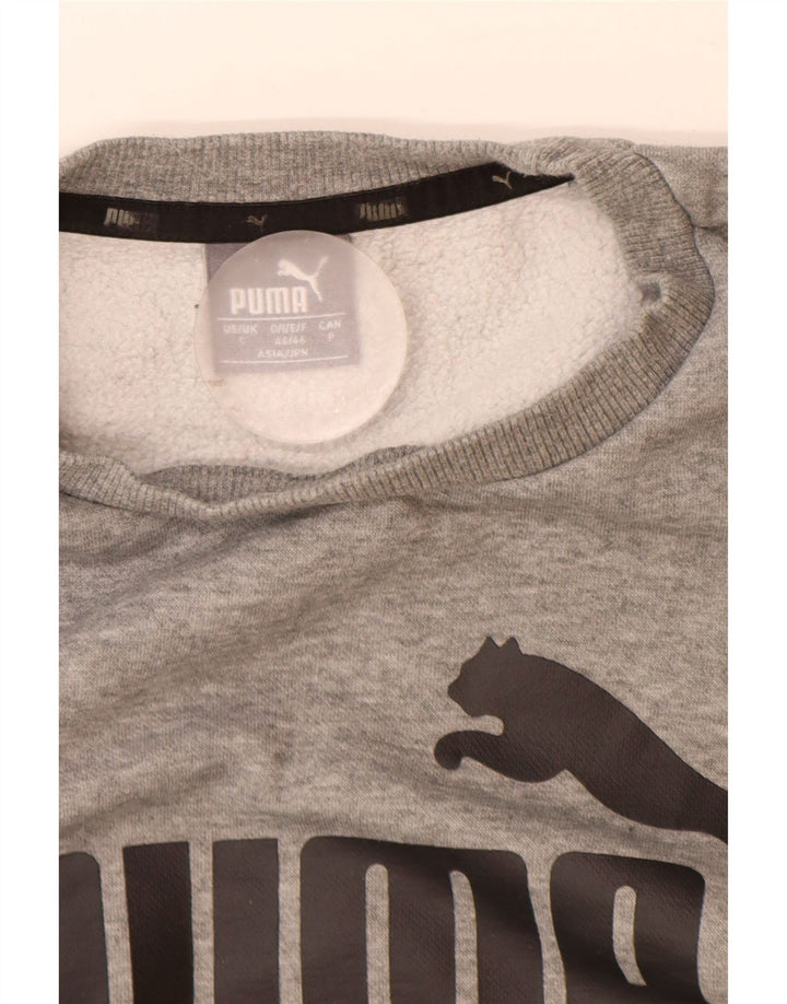 Puma Herre Grafisk Sweatshirt Jumper Lille grå Flecked Bomuld