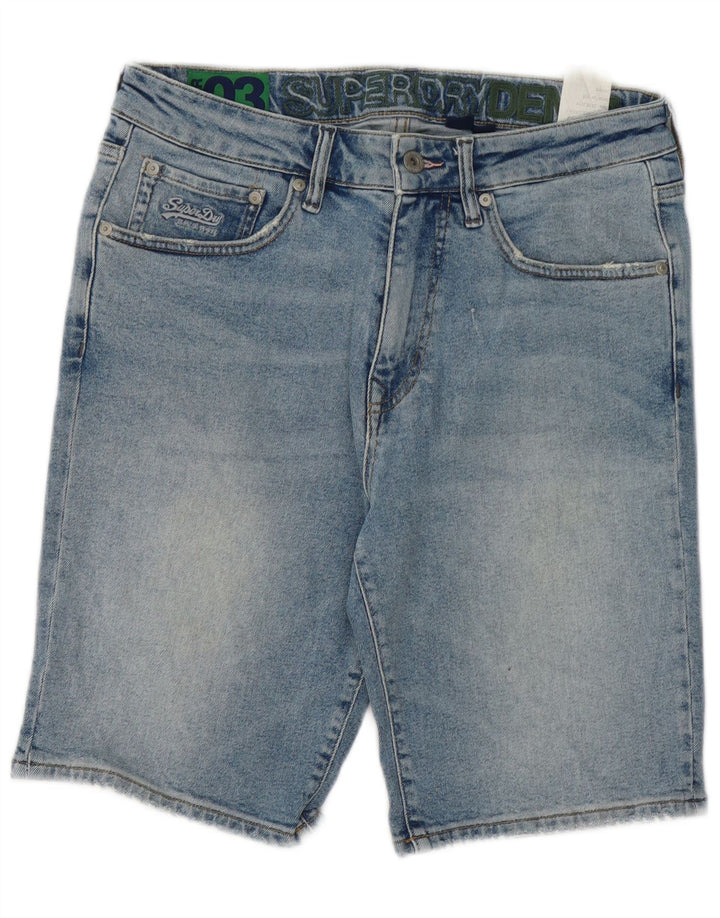 Superdry denimshorts til mænd W32 mellemblå bomuld