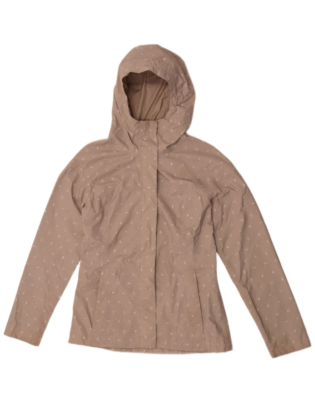 The North Face Dame Grafisk Hætte regnjakke UK 10 Small Beige