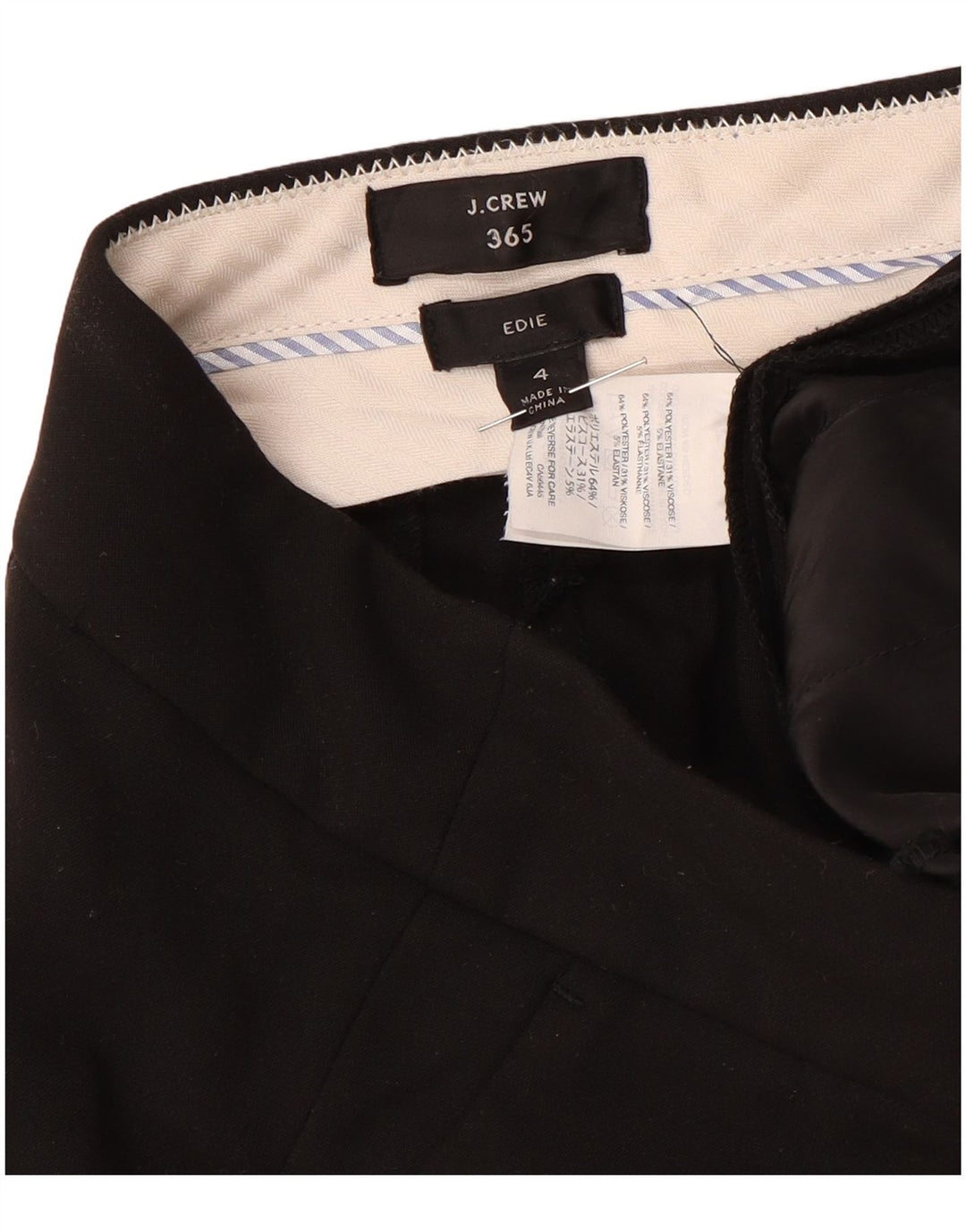 J. CREW Womens Edie Bootcut Suit Bukser US 4 Small W30 L32 Black