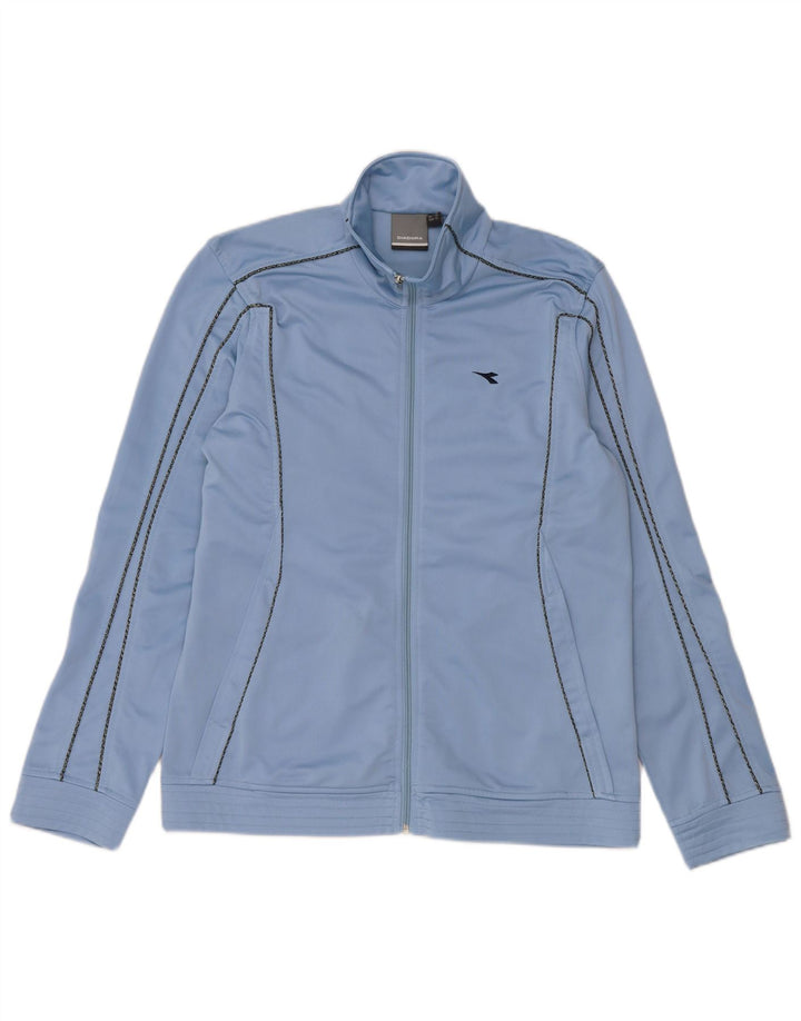 Diadora træningsdragt topjakke til kvinder UK 14 Stor blå polyester