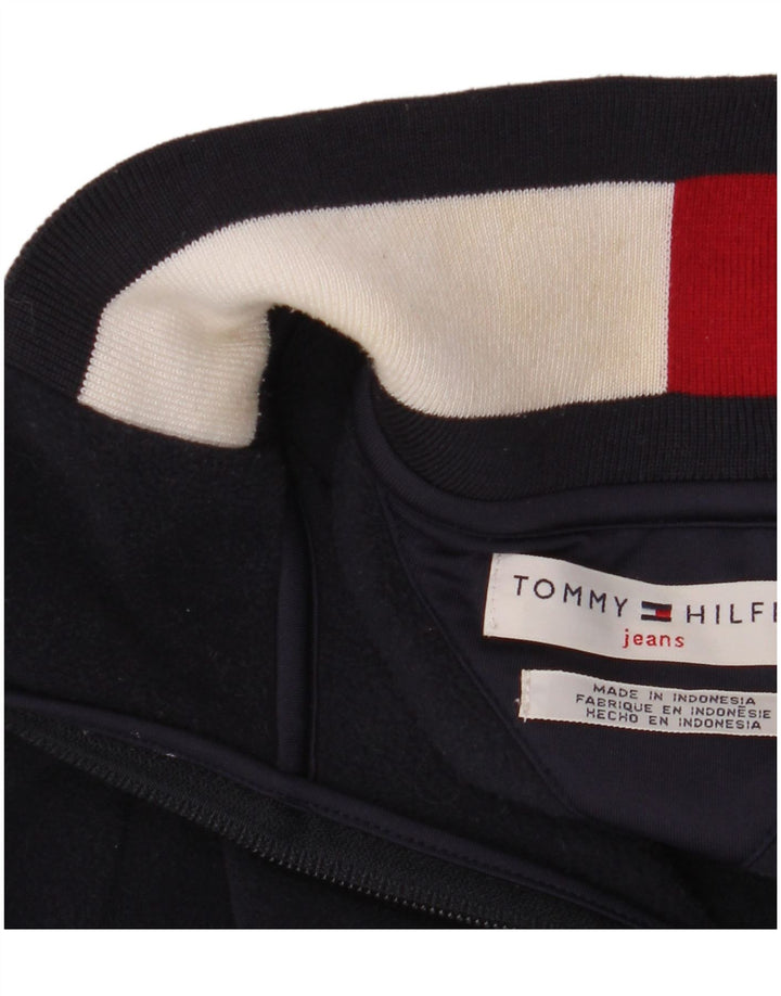 Tommy Hilfiger Fleecejakke til kvinder UK 16 Large Navy Blue Colourblock