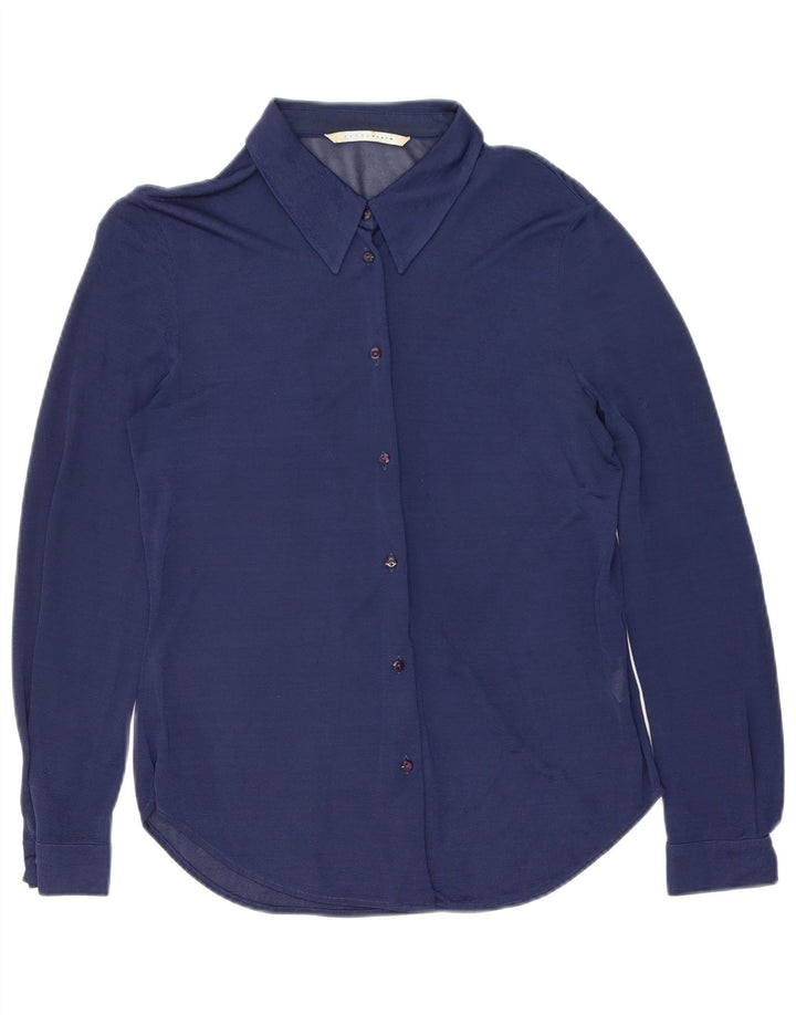 Penny Black Womens Shirt Bluse UK 14 Medium Navy Blue