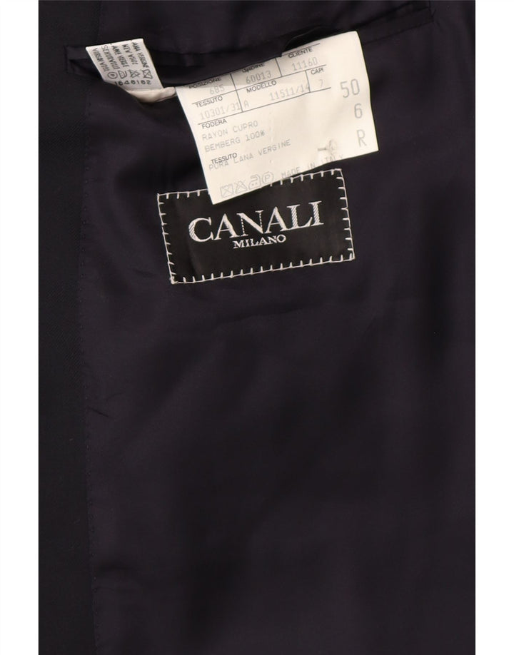 Canali Herre Milano dobbeltradet blazerjakke IT 50 Stor marineblå