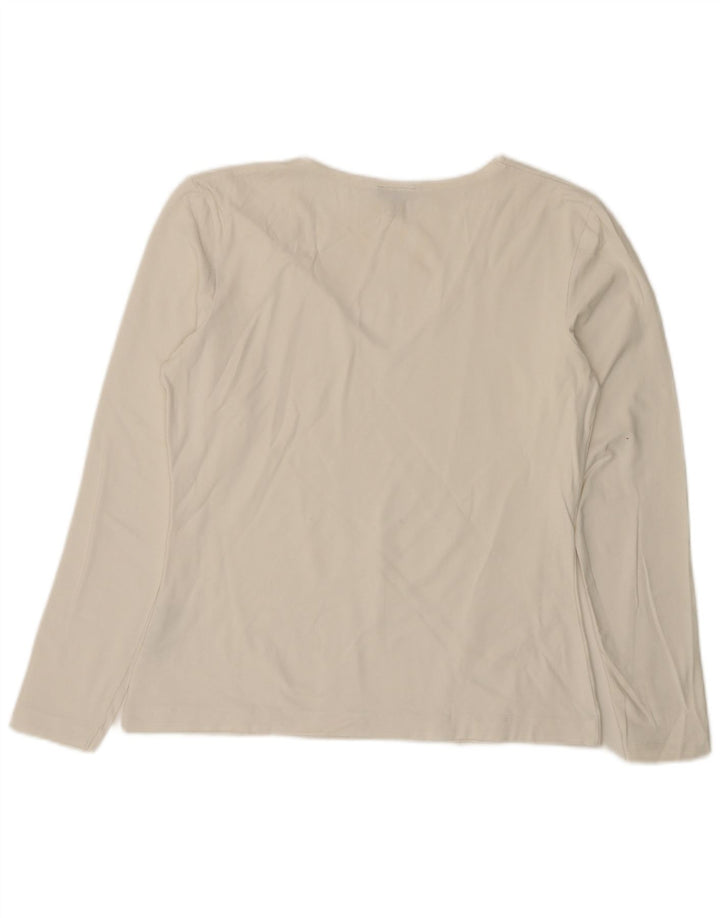 GANT Dame Top Langærmet UK 18 XL Hvid Bomuld