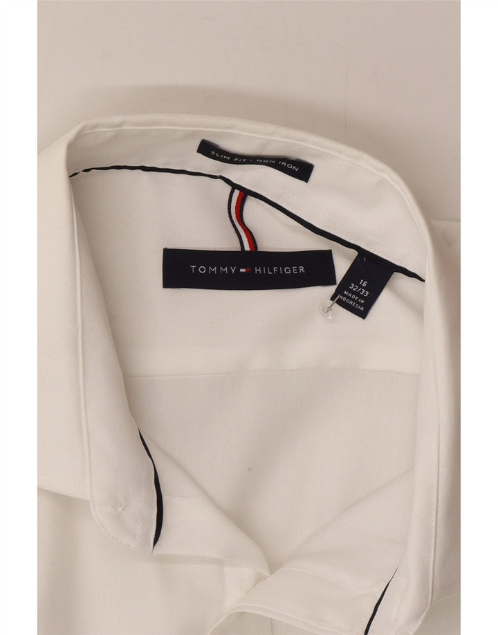 Tommy Hilfiger Herre Slim Fit skjorte str. 16 Large White