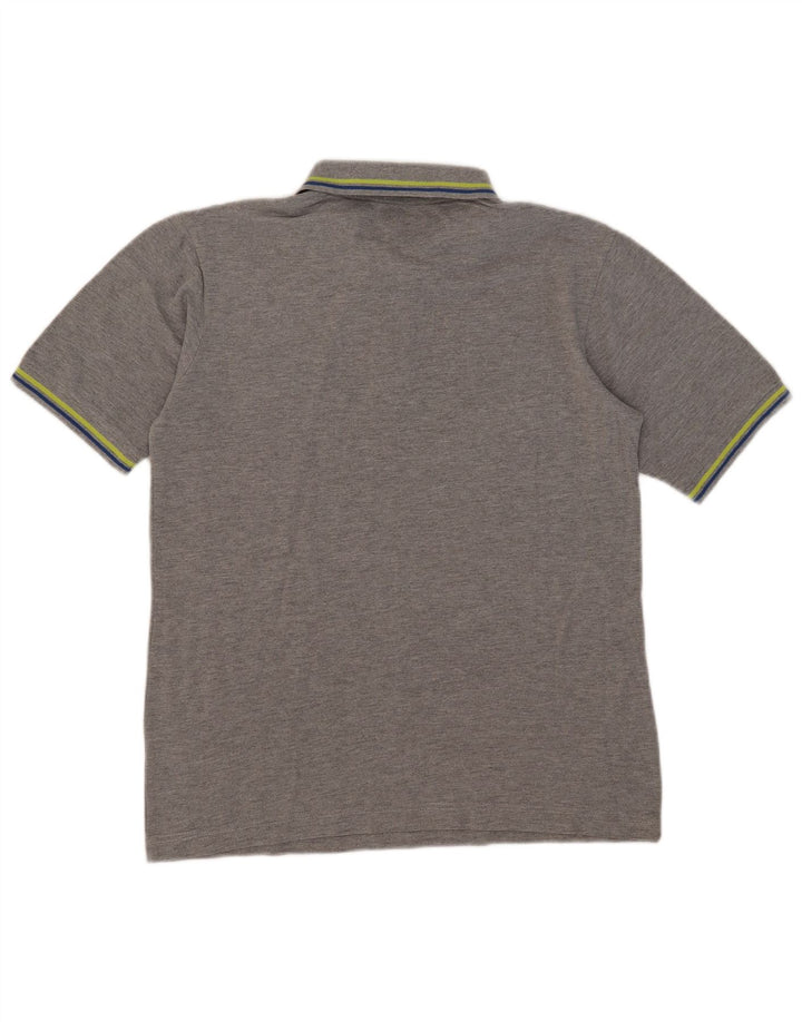 Kappa herre poloshirt stor grå stribet bomuld