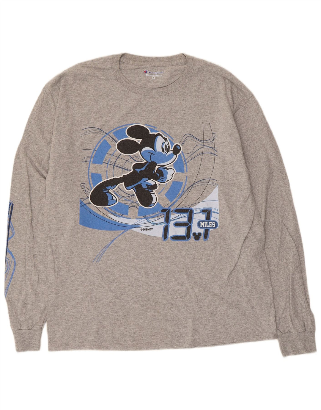 Champion Herre Mickey Mouse Grafisk Top Langærmet Stor Grå