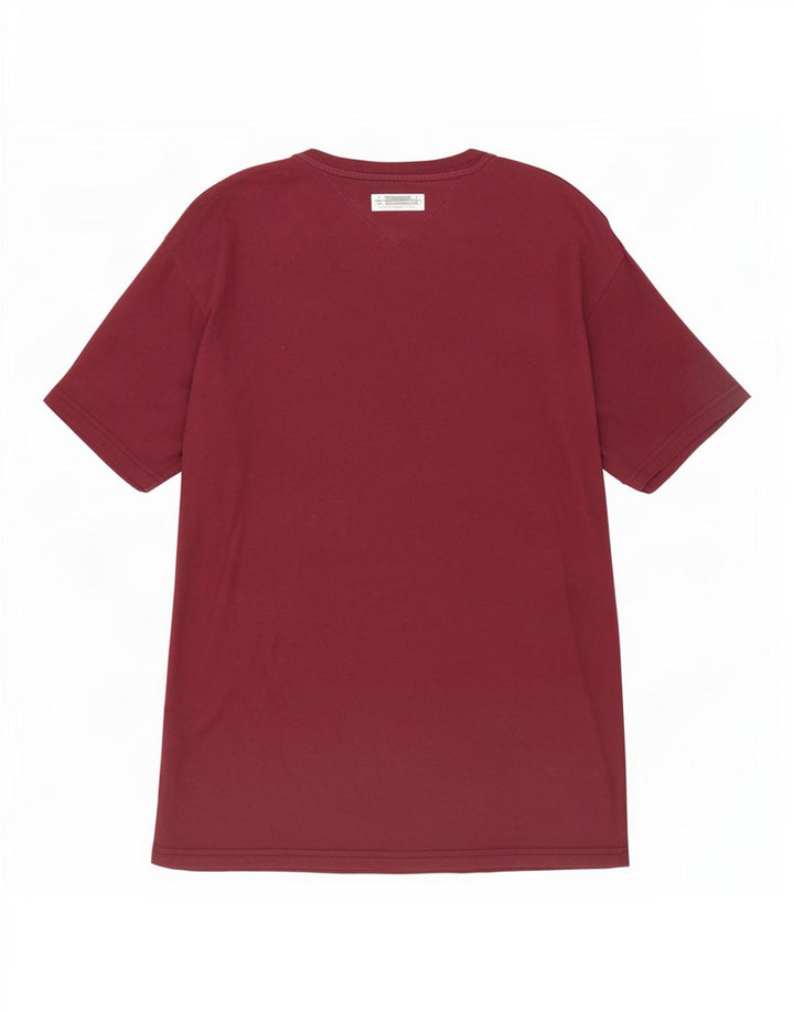 Tommy Hilfiger Herre grafisk T-shirt Top Medium Bourgogne bomuld
