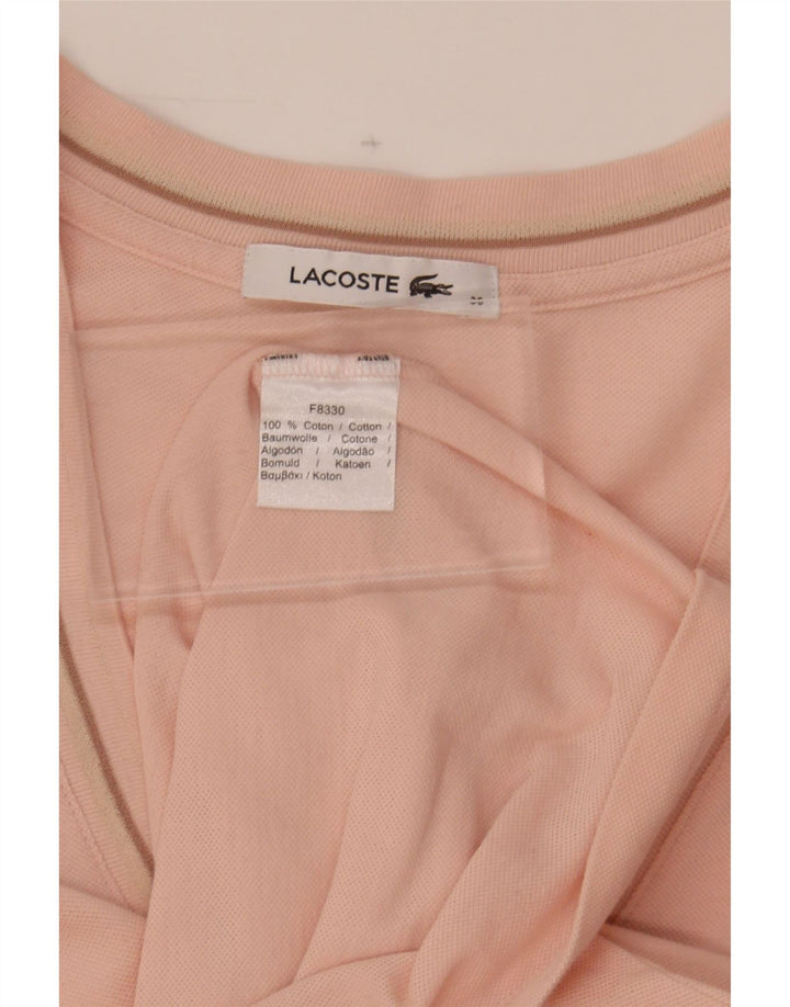 LACOSTE Womens T-Shirt Top Size 38 Medium Pink Cotton Vintage Lacoste and Second-Hand Lacoste from Messina Hembry 