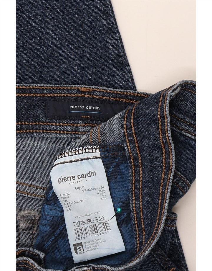 Pierre Cardin Straight Jeans til mænd W34 L30 Blå Bomuld