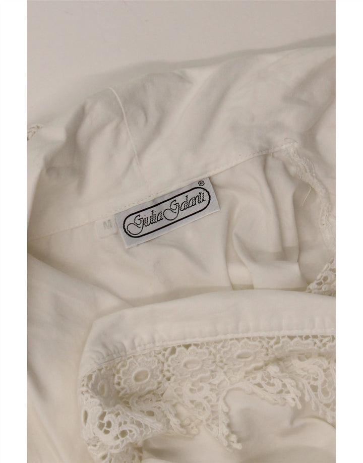 Giulia Galanti skjortebluse til kvinder UK 14 Medium White