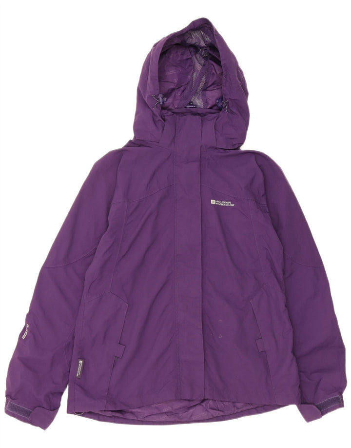 Mountain Warehouse Dame Regnjakke med hætte UK 14 Stor lilla nylon