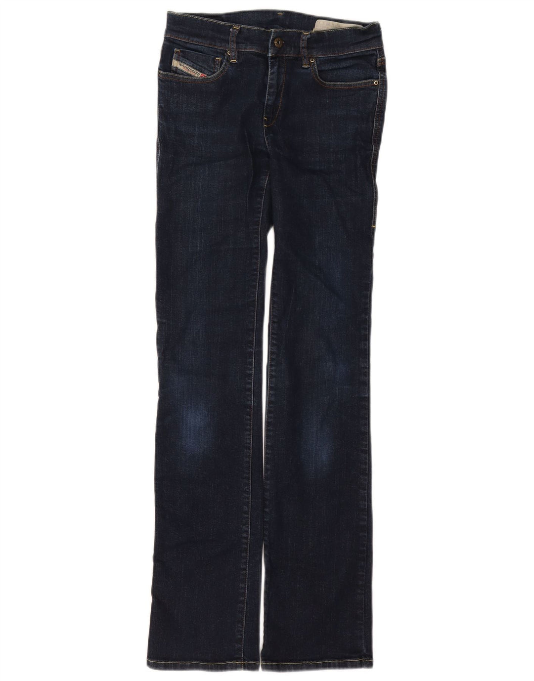 Diesel Dame Straight Jeans W27 L32 Marineblå Bomuld