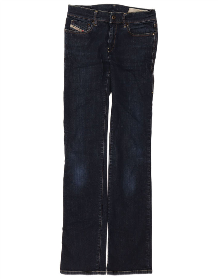 Diesel Dame Straight Jeans W27 L32 Marineblå Bomuld