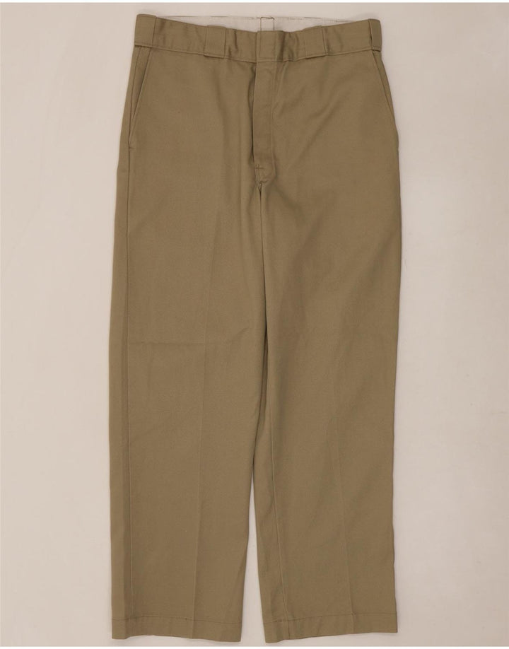 Dickies Straight Chino-bukser til mænd W34 L30 Khaki Polyester