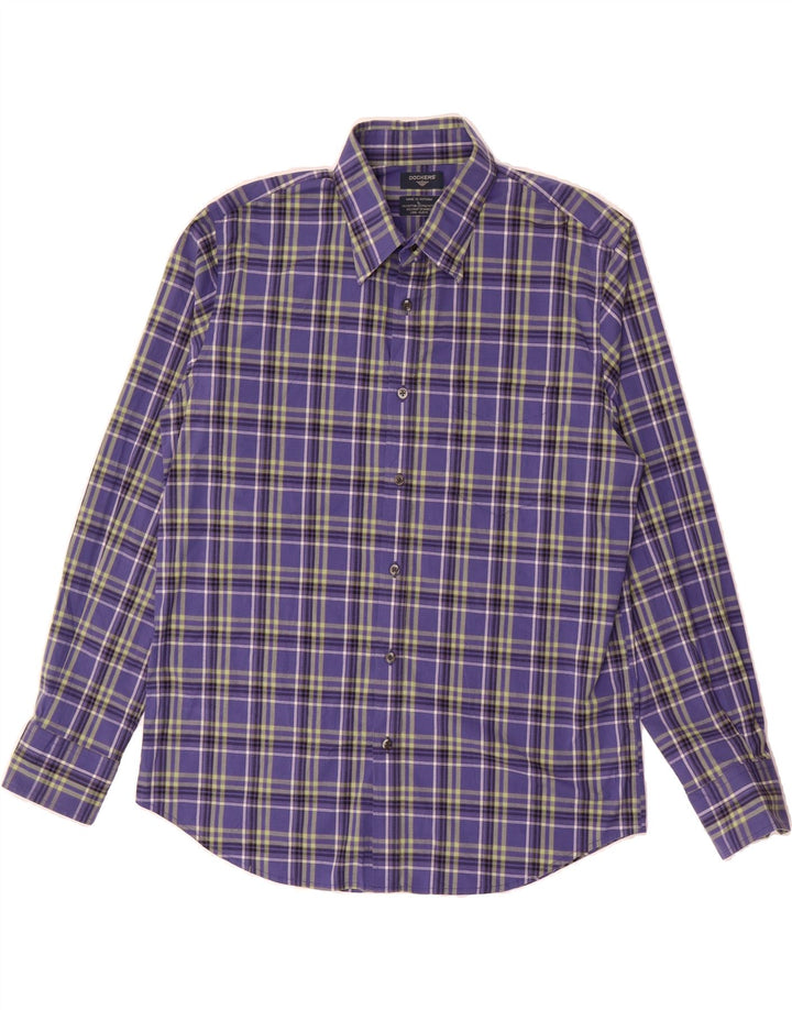 DOCKERS Mens Shirt Large Purple Check Cotton Vintage Dockers and Second-Hand Dockers from Messina Hembry 