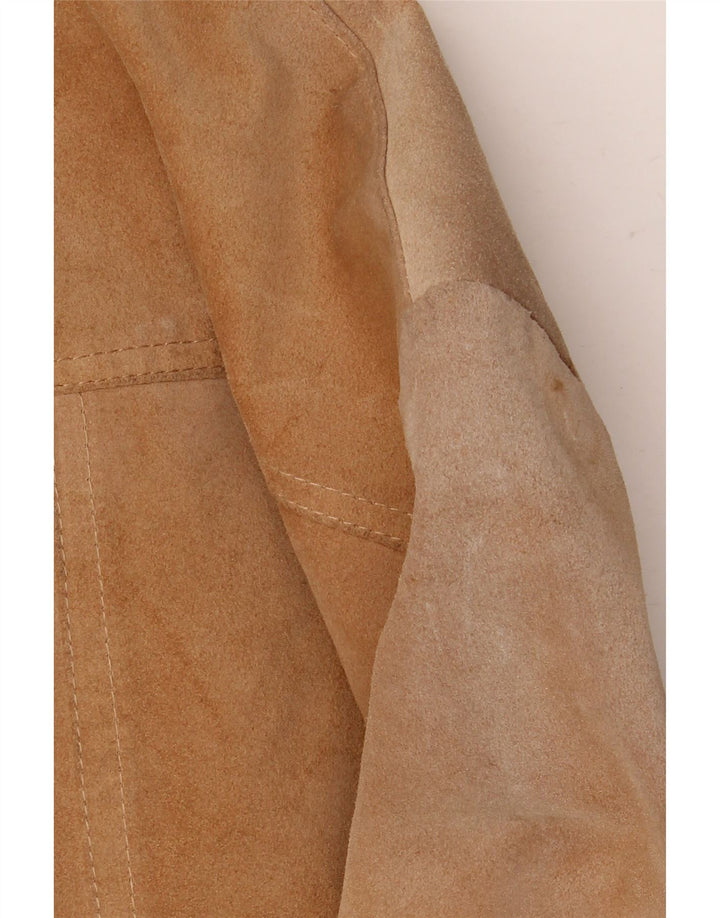 Barone Dame Ruskindsjakke UK 10 Small Beige Læder