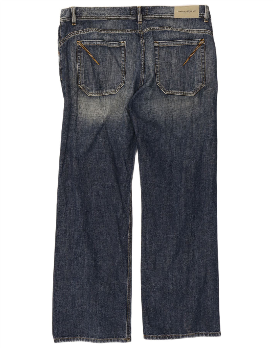 Gant Straight Jeans til mænd W38 L32 blå bomuld