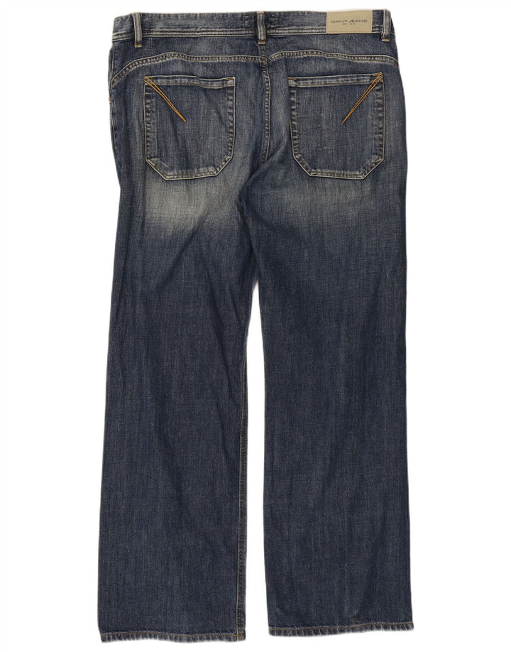 Gant Straight Jeans til mænd W38 L32 blå bomuld