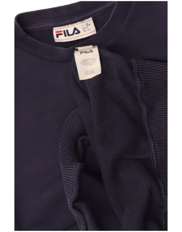 FILA Mens Sweatshirt Jumper Small Navy Blue Cotton