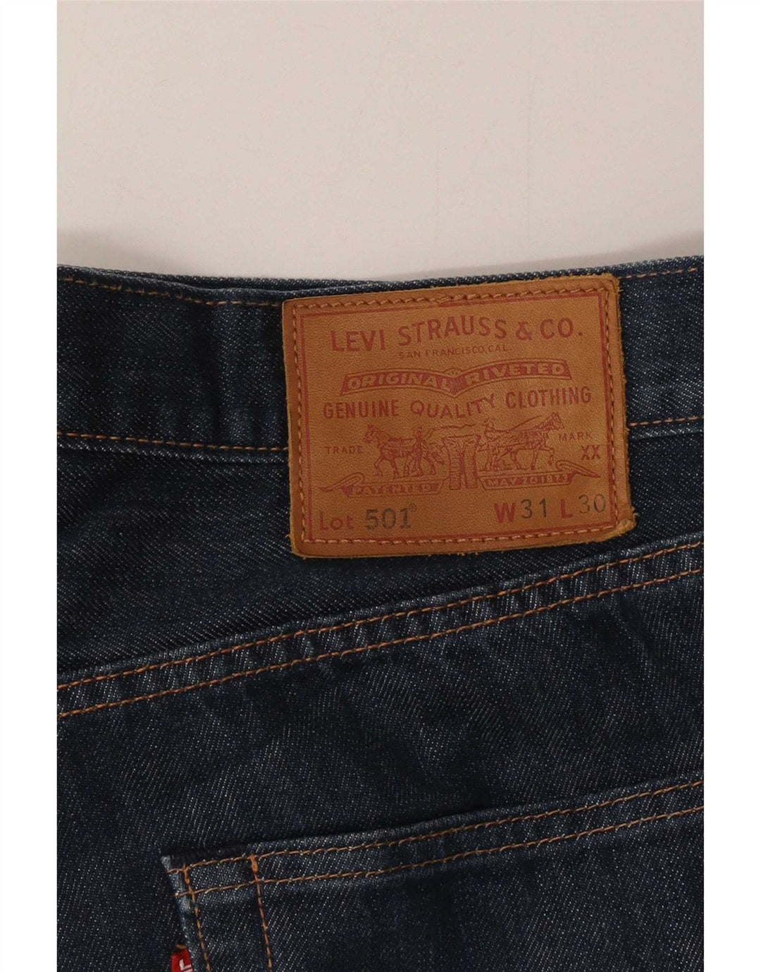 Levi's Herre 501 lige jeans W31 L30 blå bomuld