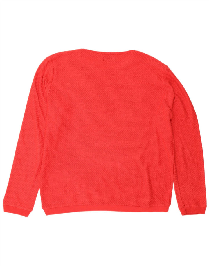 Zara Herre Crew Neck Jumper Sweater Large Rød Polyester