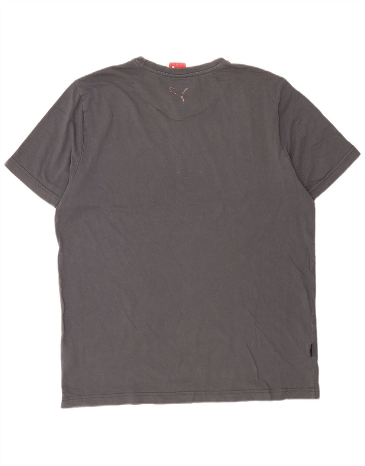 Puma Herre Grafisk T-Shirt Top Stor Grå Bomuld