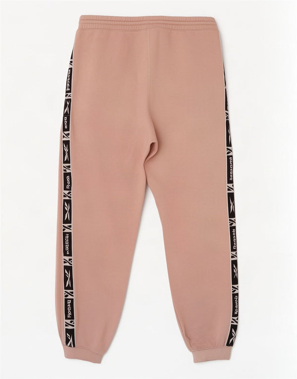 Reebok Herre grafisk træningsdragt Bukser Joggers Large Pink Colourblock
