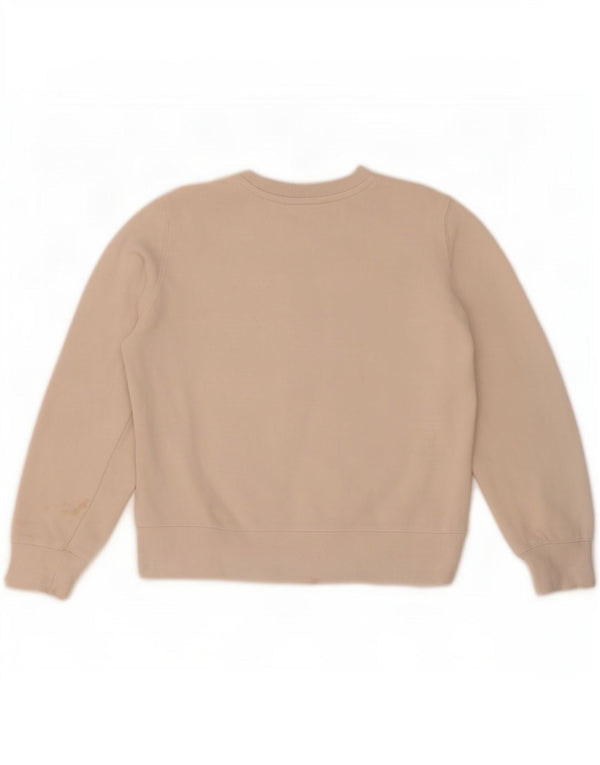 Zara Womens Oversized Sweatshirt Jumper UK 10 Small Beige Cotton