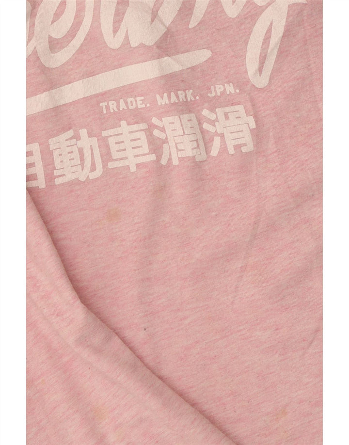 Superdry Grafisk Vest Top til kvinder 12 Medium Pink Bomuld