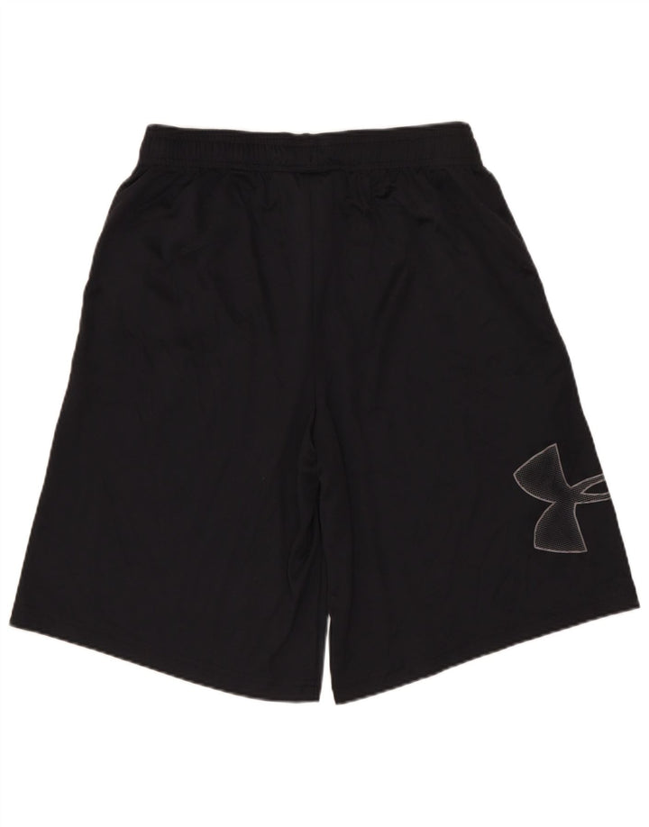 UNDER ARMOUR Herre Heat Gear Graphic Sports Shorts Small Black Polyester