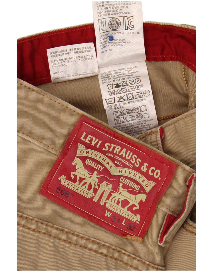 Levi's Herre 508 Regular Tapered Jeans W31 L32 Beige Bomuld