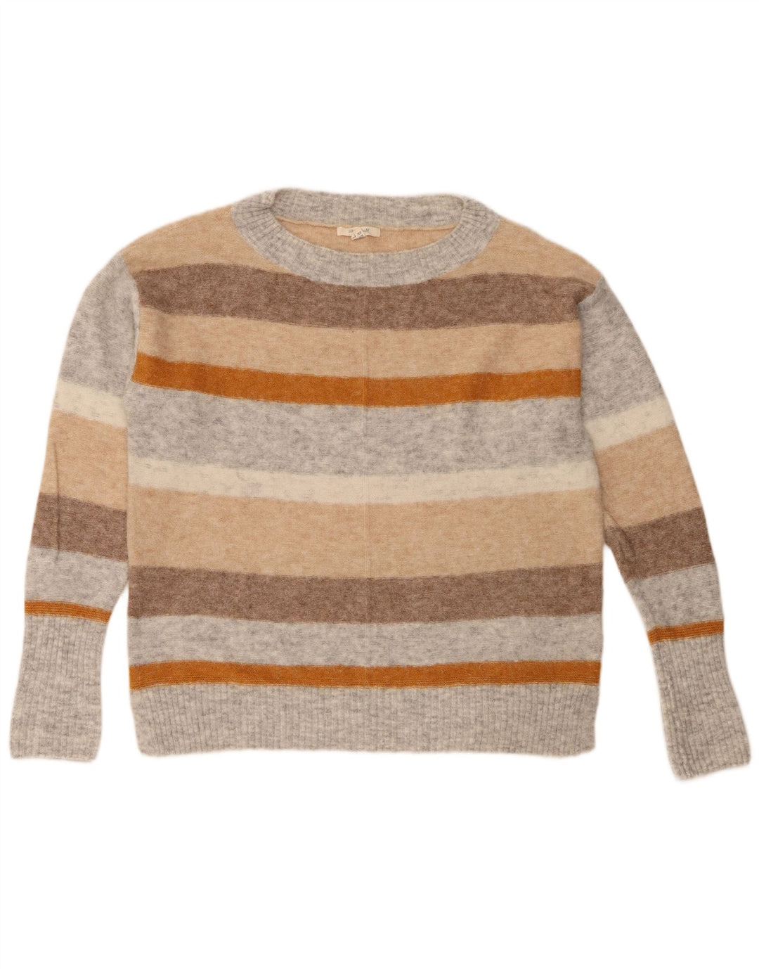 White Stuff Dame Crew Neck Jumper Sweater UK 12 Medium Multicolored